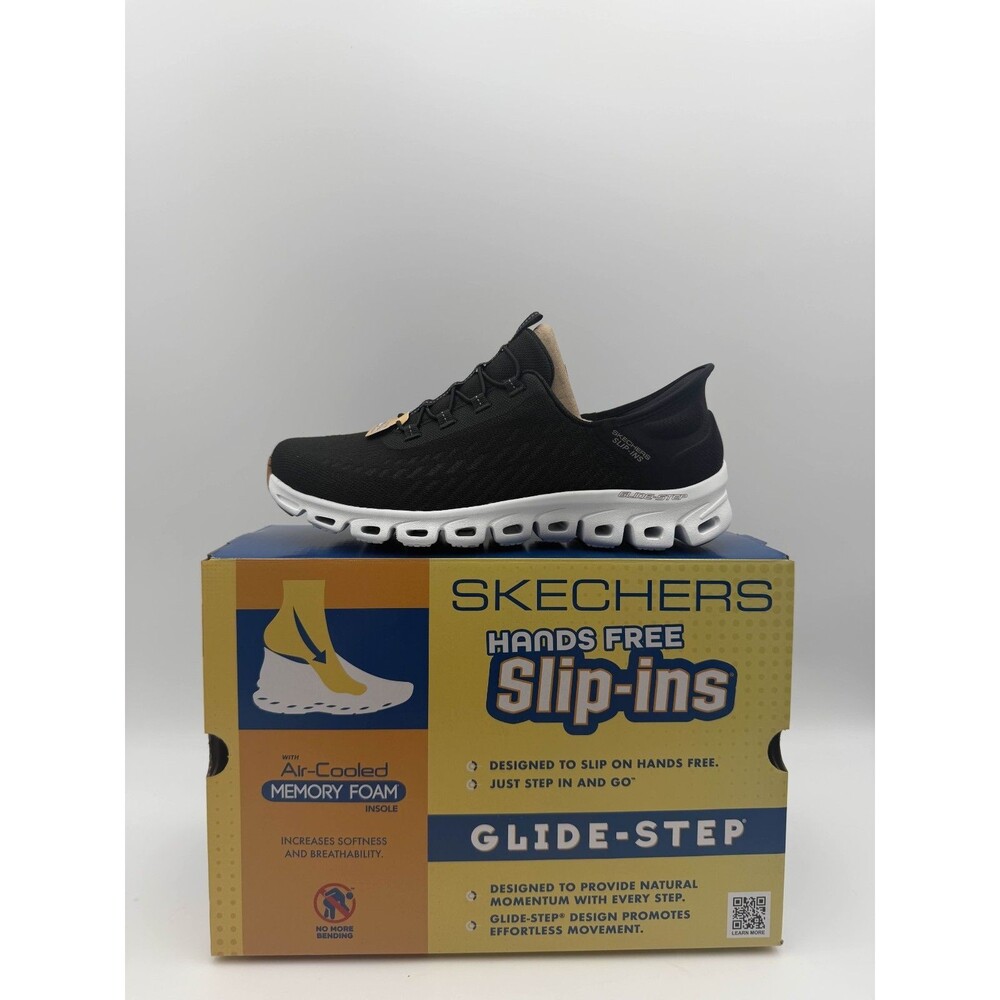 Skechers Glide-Step Tranquility Slip-Ins Black White Women’s Size 9